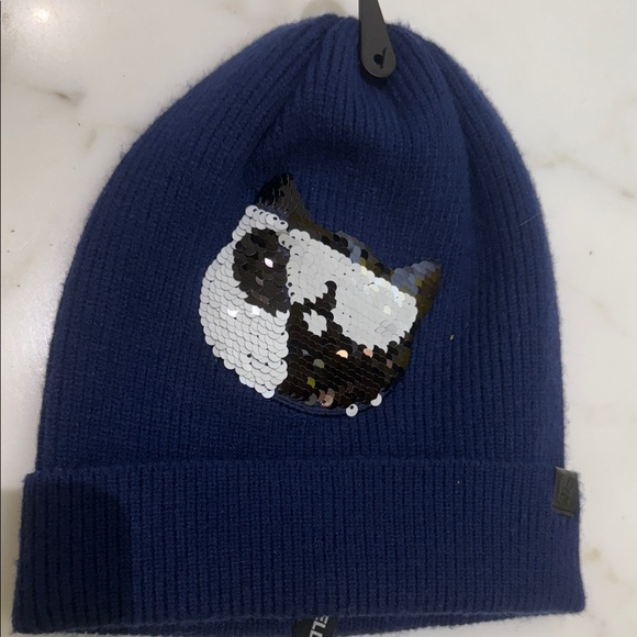 Karl Lagerfeld Sequin Cat Beanie main image 5